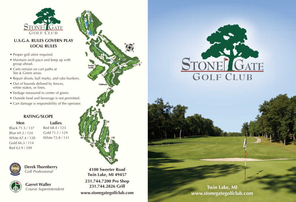 Stonegate Golf Club, Twin Lake, Michigan Golf course information and